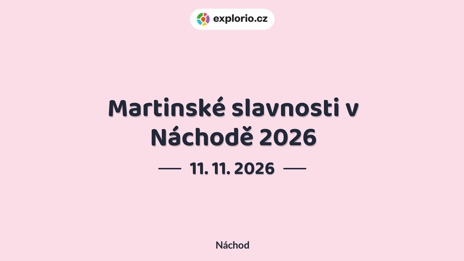 Martinské slavnosti v Náchodě 2026 – festivaly a Slavnosti, Náchod