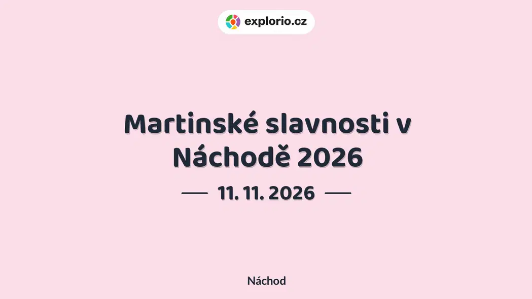 Martinské slavnosti v Náchodě 2026 – festivaly a Slavnosti, Náchod