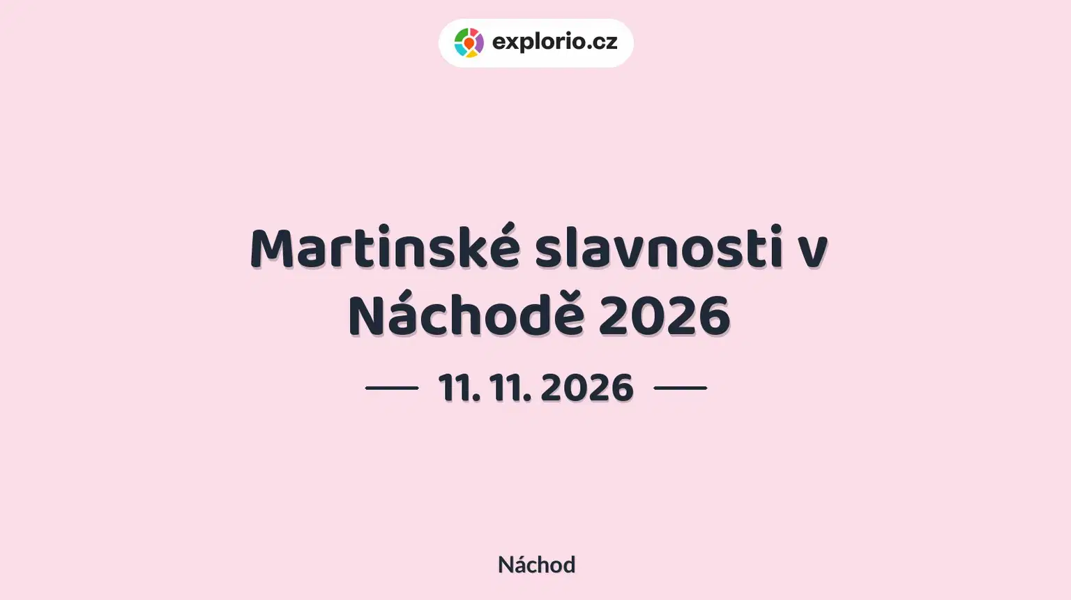 Martinské slavnosti v Náchodě 2026 – festivaly a Slavnosti, Náchod