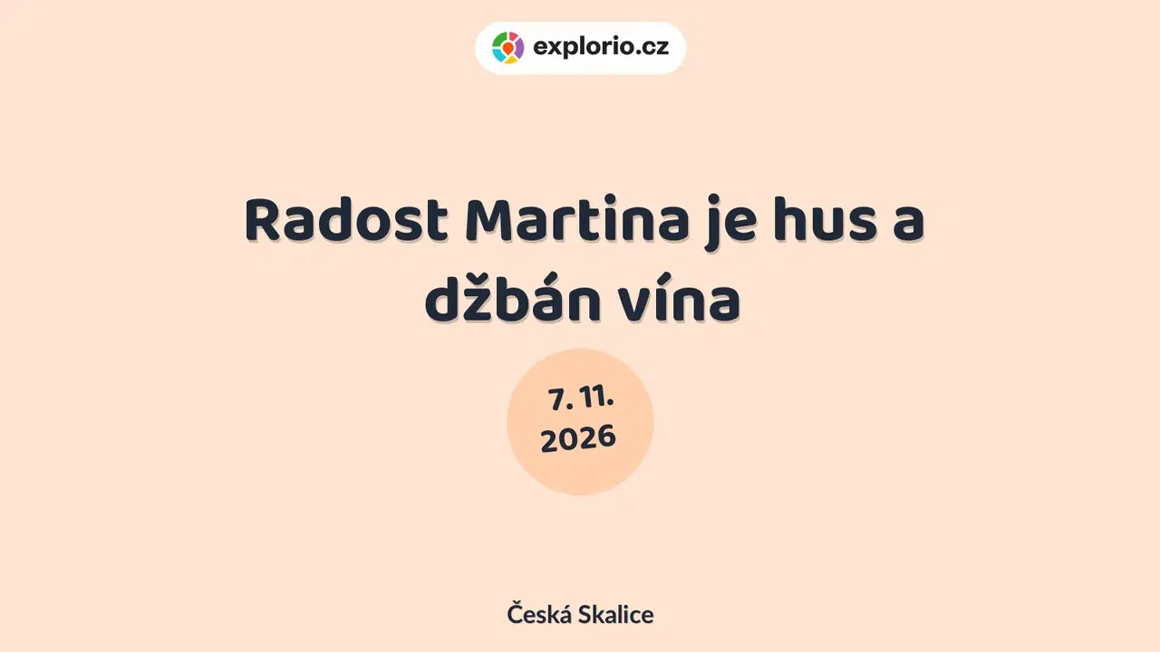Radost Martina je hus a džbán vína – festivaly a Slavnosti, Česká Skalice