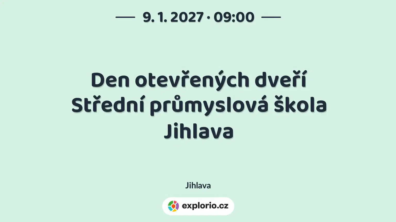 Den otevřených dveří Střední průmyslová škola Jihlava – prohlídky a Muzea, Jihlava