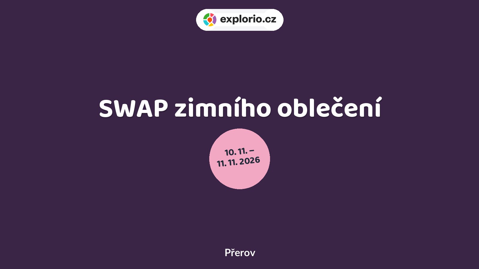 SWAP zimního oblečení – festivaly a Slavnosti, Přerov