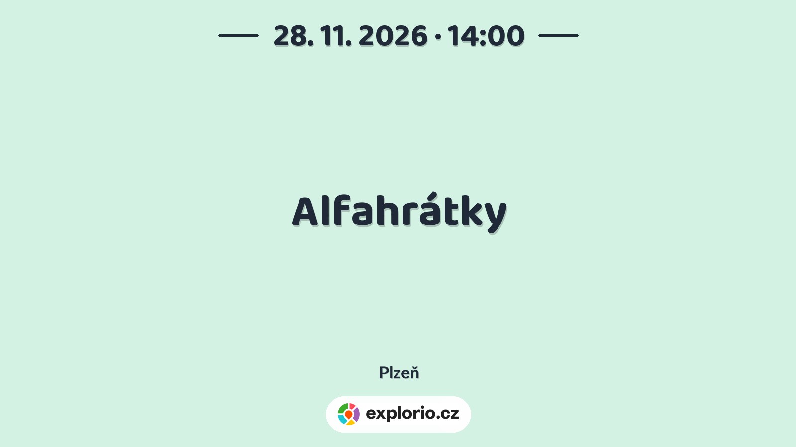 Alfahrátky – tvořivé dílny a Workshopy, Plzeň