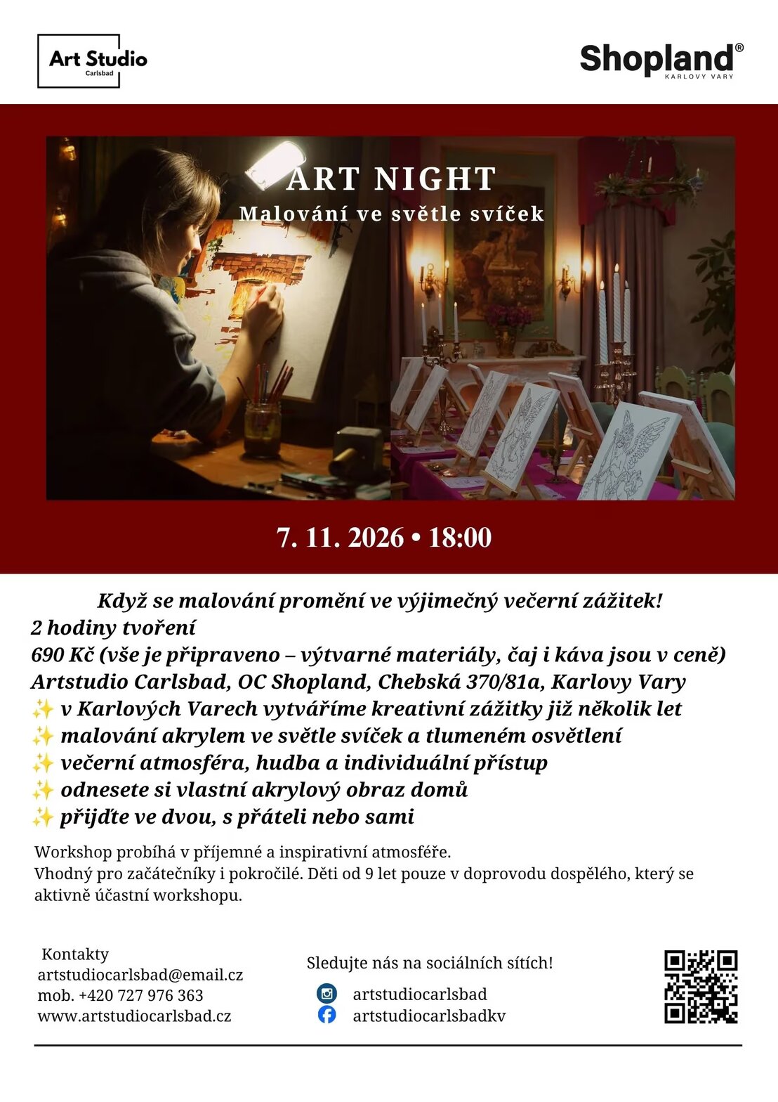 ART NIGHT – tvořivé dílny a Workshopy, Karlovy Vary – fotka 2