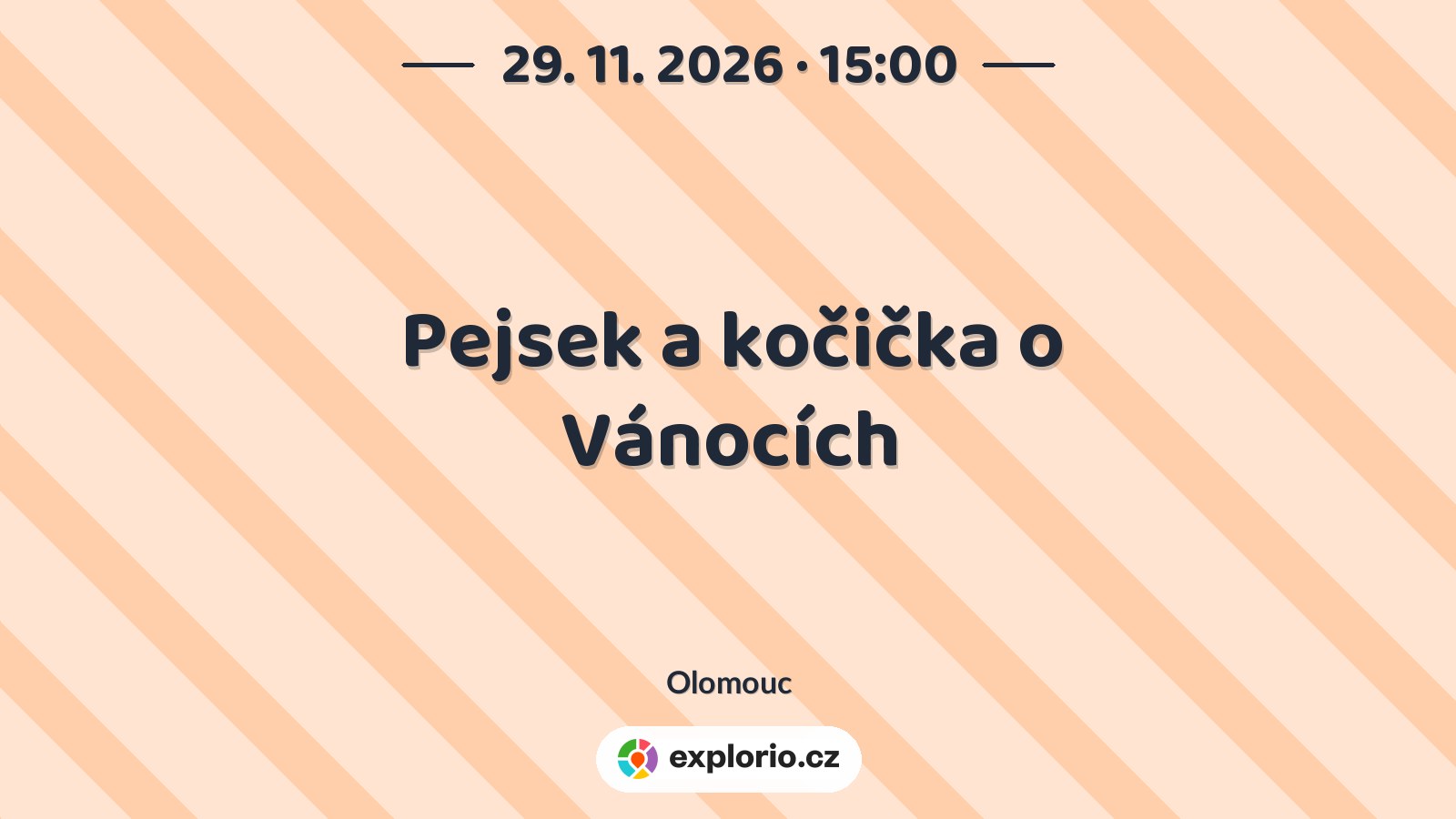 Pejsek a kočička o Vánocích – divadlo, Hudba a Kino, Olomouc