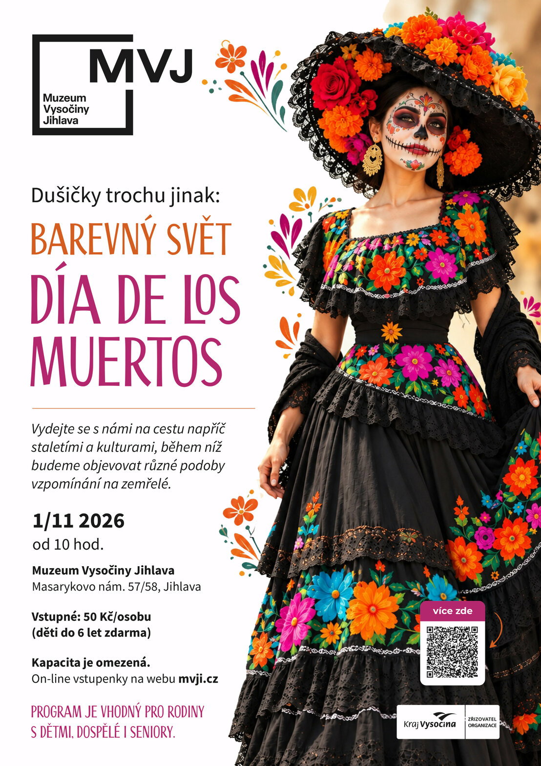 Dušičky trochu jinak: Barevný svět Día de los Muertos – tvořivé dílny a Workshopy, Jihlava – fotka 2