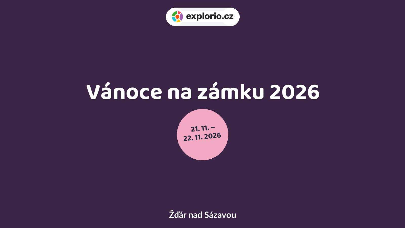 Vánoce na zámku 2026 – festivaly a Slavnosti, Žďár nad Sázavou