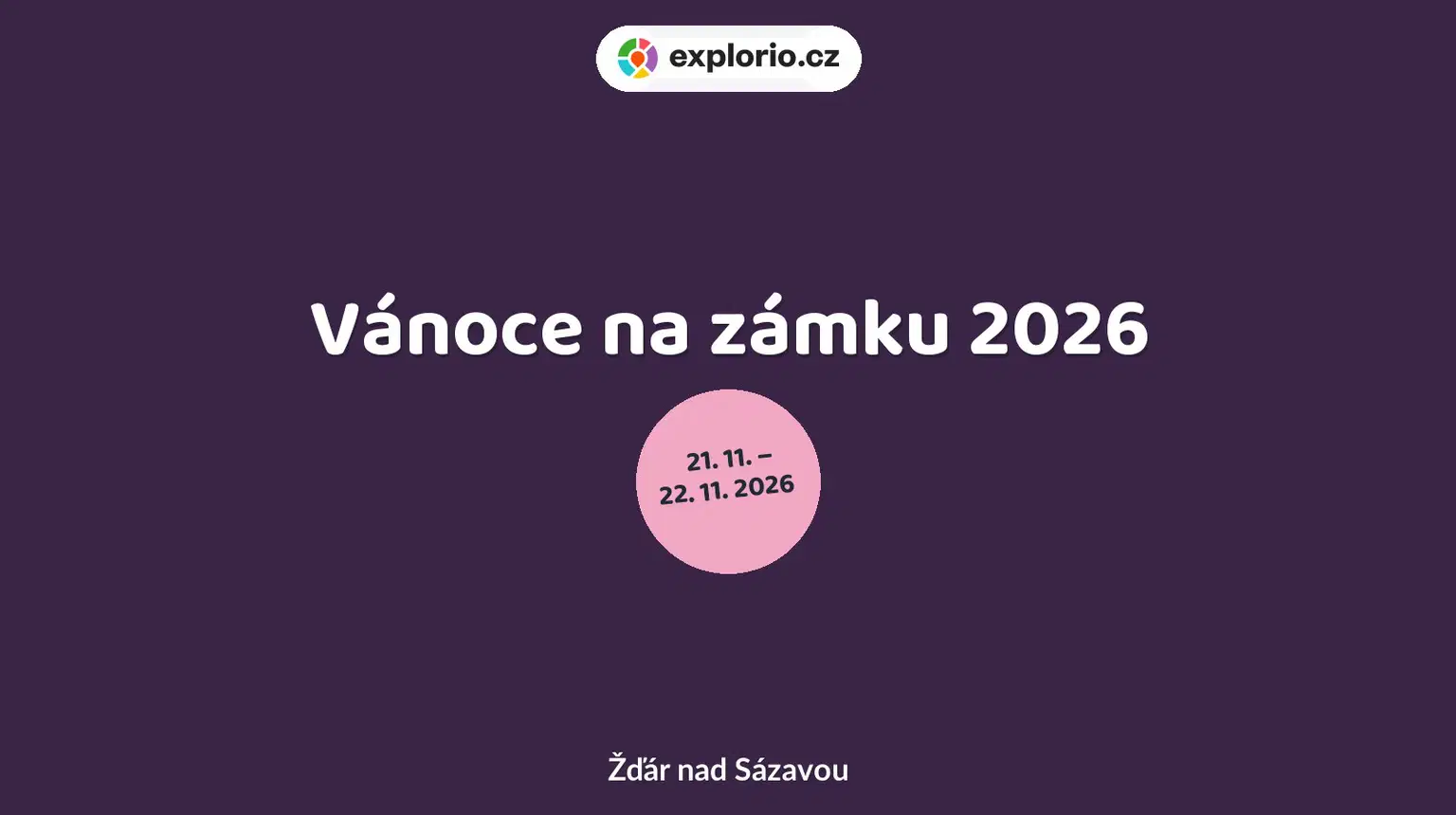 Vánoce na zámku 2026 – festivaly a Slavnosti, Žďár nad Sázavou