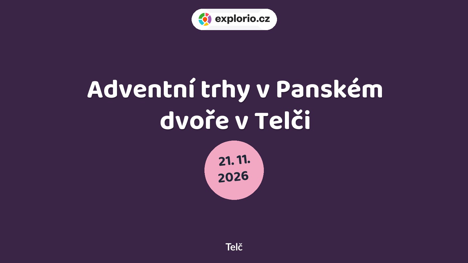 Adventní trhy v Panském dvoře v Telči – festivaly a Slavnosti, Telč