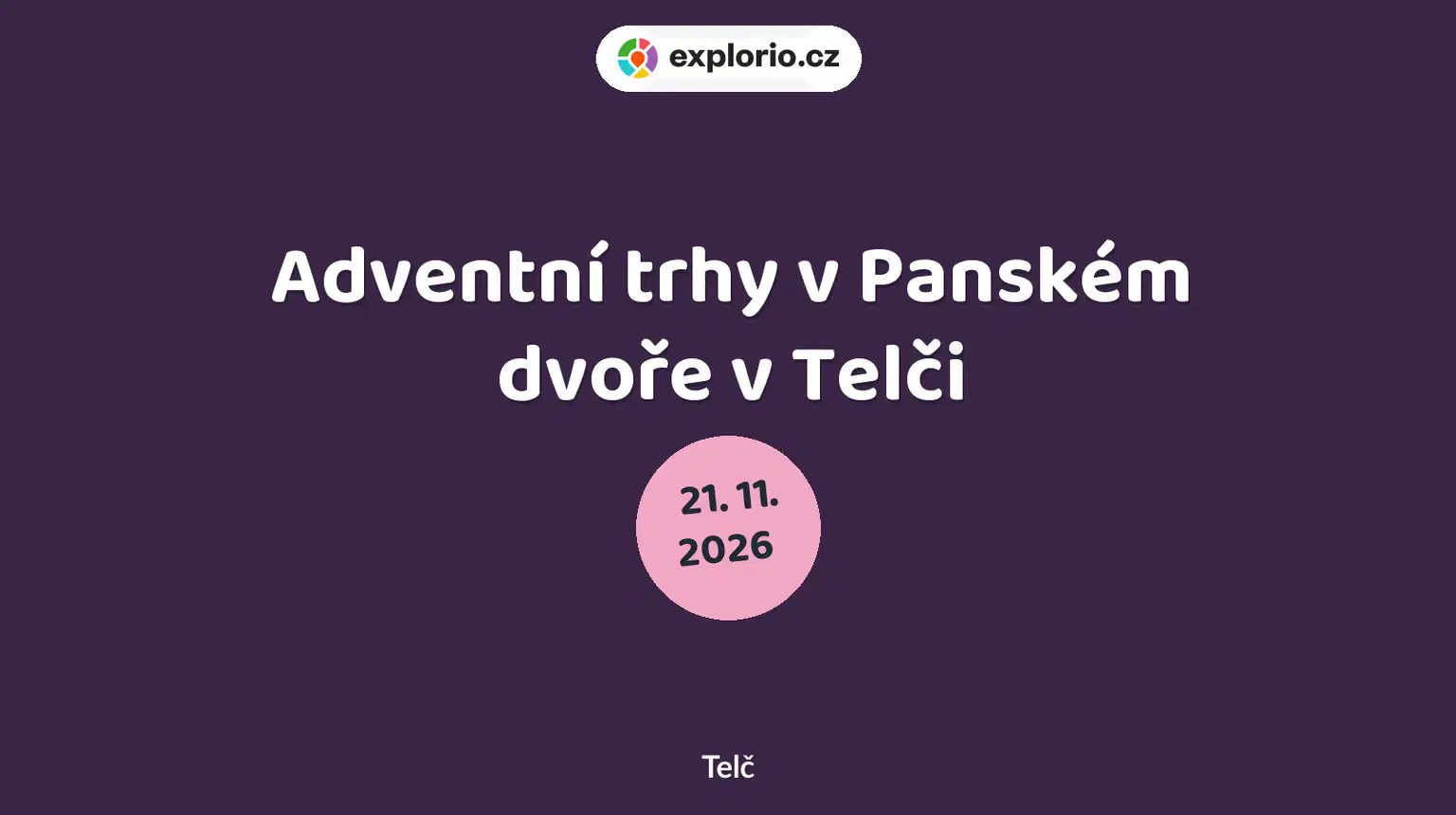Adventní trhy v Panském dvoře v Telči – festivaly a Slavnosti, Telč
