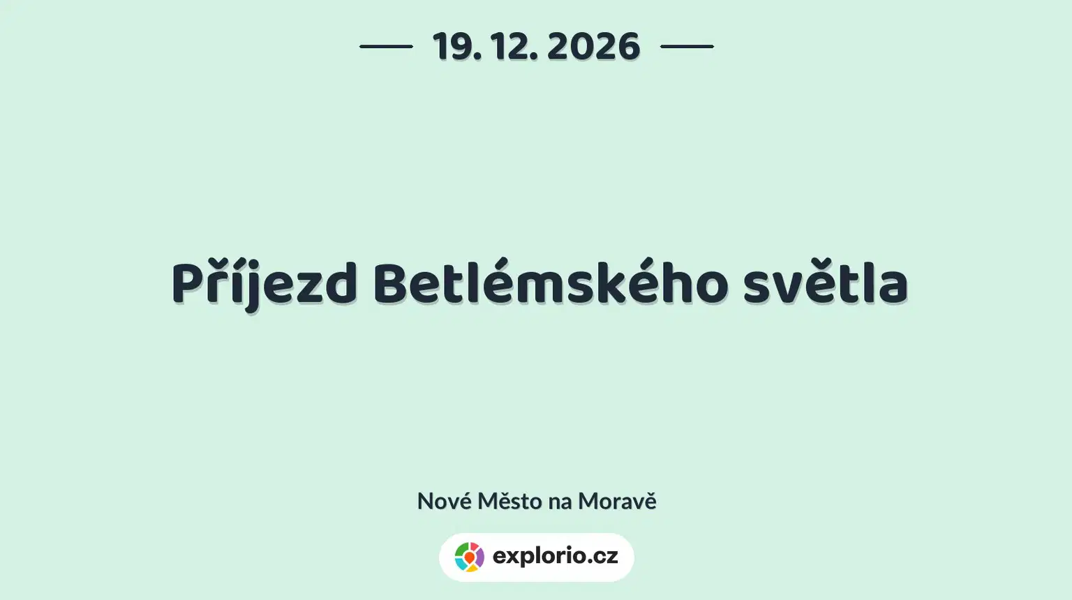 Příjezd Betlémského světla – festivaly a Slavnosti, Nové Město na Moravě