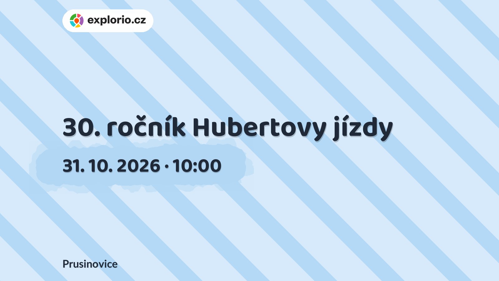 30. ročník Hubertovy jízdy – sport a Pohyb, Prusinovice