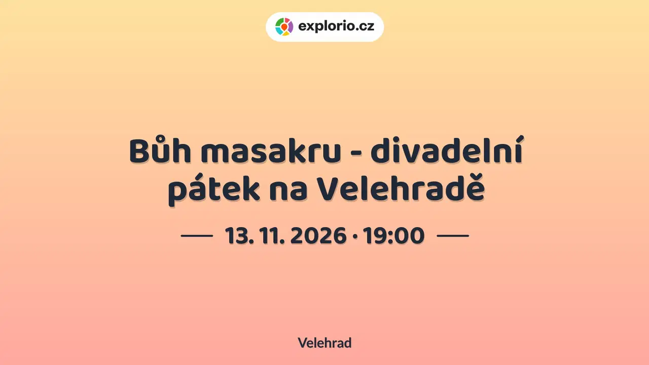 Bůh masakru - divadelní pátek na Velehradě – divadlo, Hudba a Kino, Velehrad