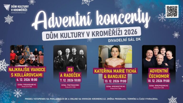 Adventní koncerty 2026 – divadlo, Hudba a Kino, Kroměříž – fotka 2