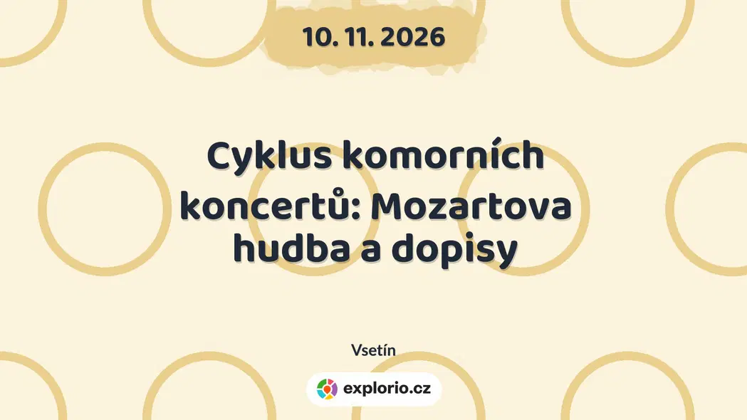 Cyklus komorních koncertů: Mozartova hudba a dopisy – divadlo, Hudba a Kino, Vsetín