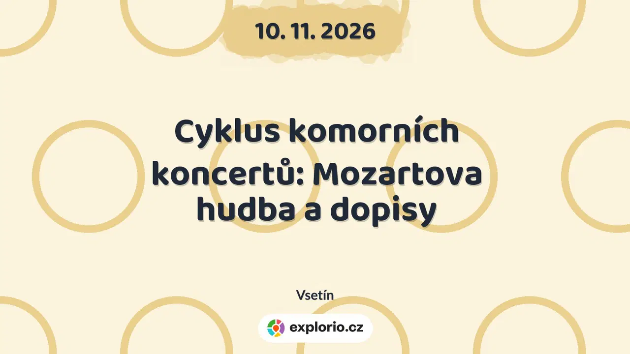 Cyklus komorních koncertů: Mozartova hudba a dopisy – divadlo, Hudba a Kino, Vsetín