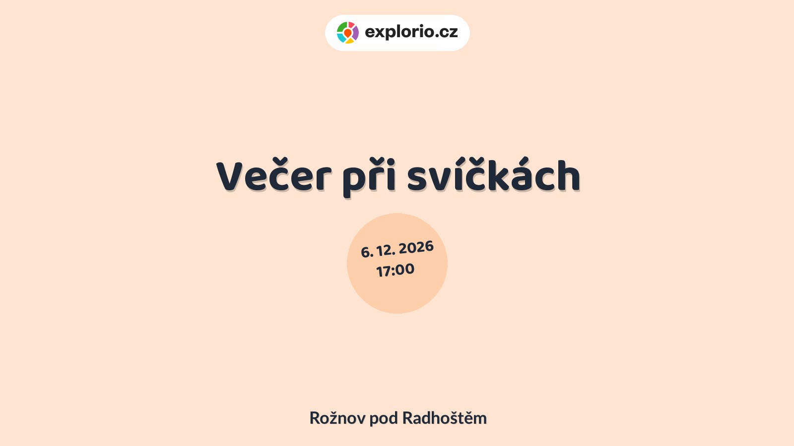 Večer při svíčkách – divadlo, Hudba a Kino, Rožnov pod Radhoštěm