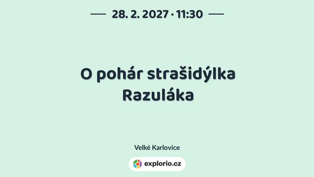 O pohár strašidýlka Razuláka – sport a Pohyb, Velké Karlovice