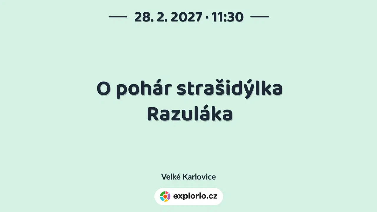 O pohár strašidýlka Razuláka – sport a Pohyb, Velké Karlovice