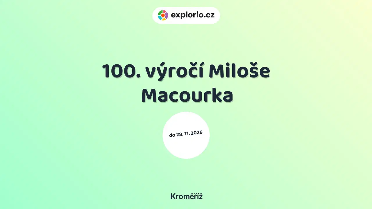 100. výročí Miloše Macourka – prohlídky a Muzea, Kroměříž