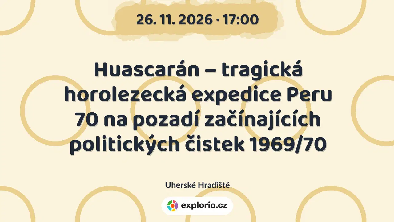 Huascarán – tragická horolezecká expedice Peru 70 na pozadí začínajících politických čistek 1969/70 – prohlídky a Muzea, Uherské Hradiště