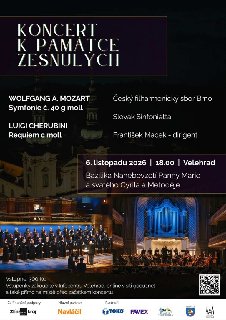 Koncert k památce zesnulých 6. 11. 2026 v 18 hod. ve velehradské bazilice – divadlo, Hudba a Kino, Velehrad – fotka 2
