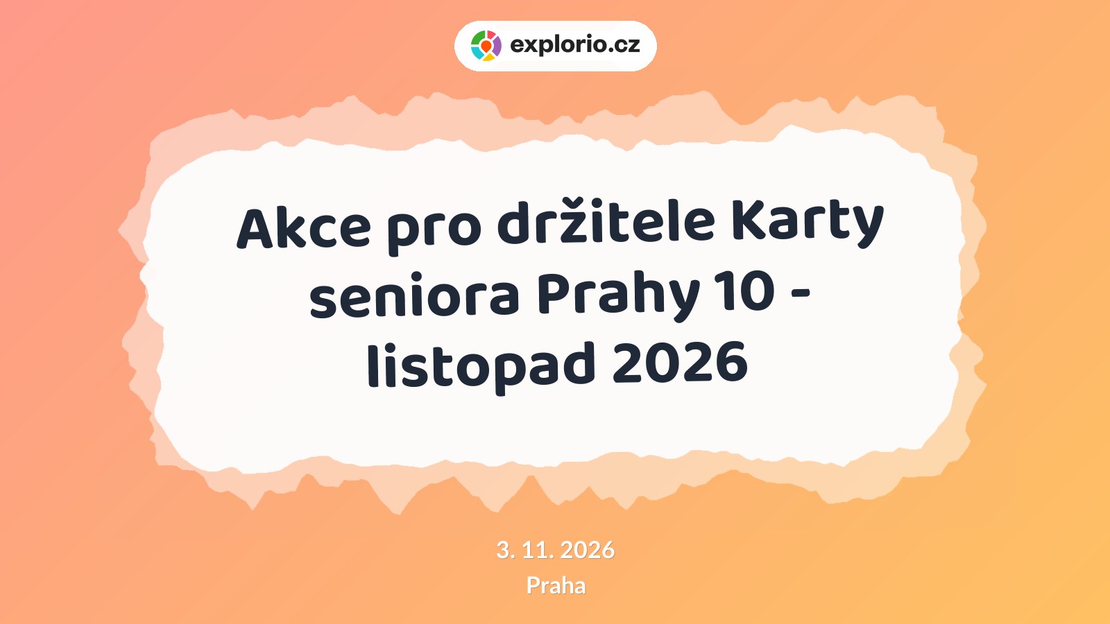Akce pro držitele Karty seniora Prahy 10 - listopad 2026 – tvořivé dílny a Workshopy, Praha