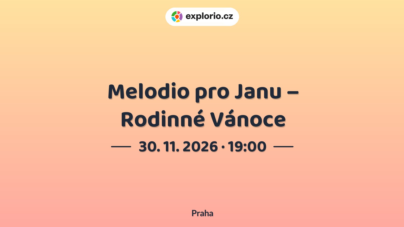 Melodio pro Janu – Rodinné Vánoce – divadlo, Hudba a Kino, Praha