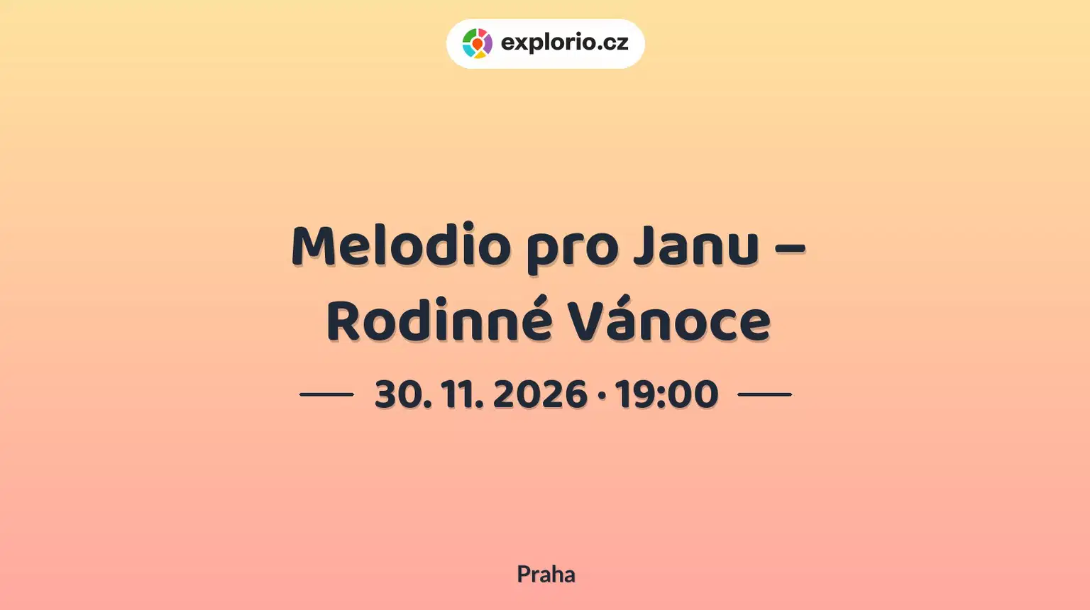 Melodio pro Janu – Rodinné Vánoce – divadlo, Hudba a Kino, Praha
