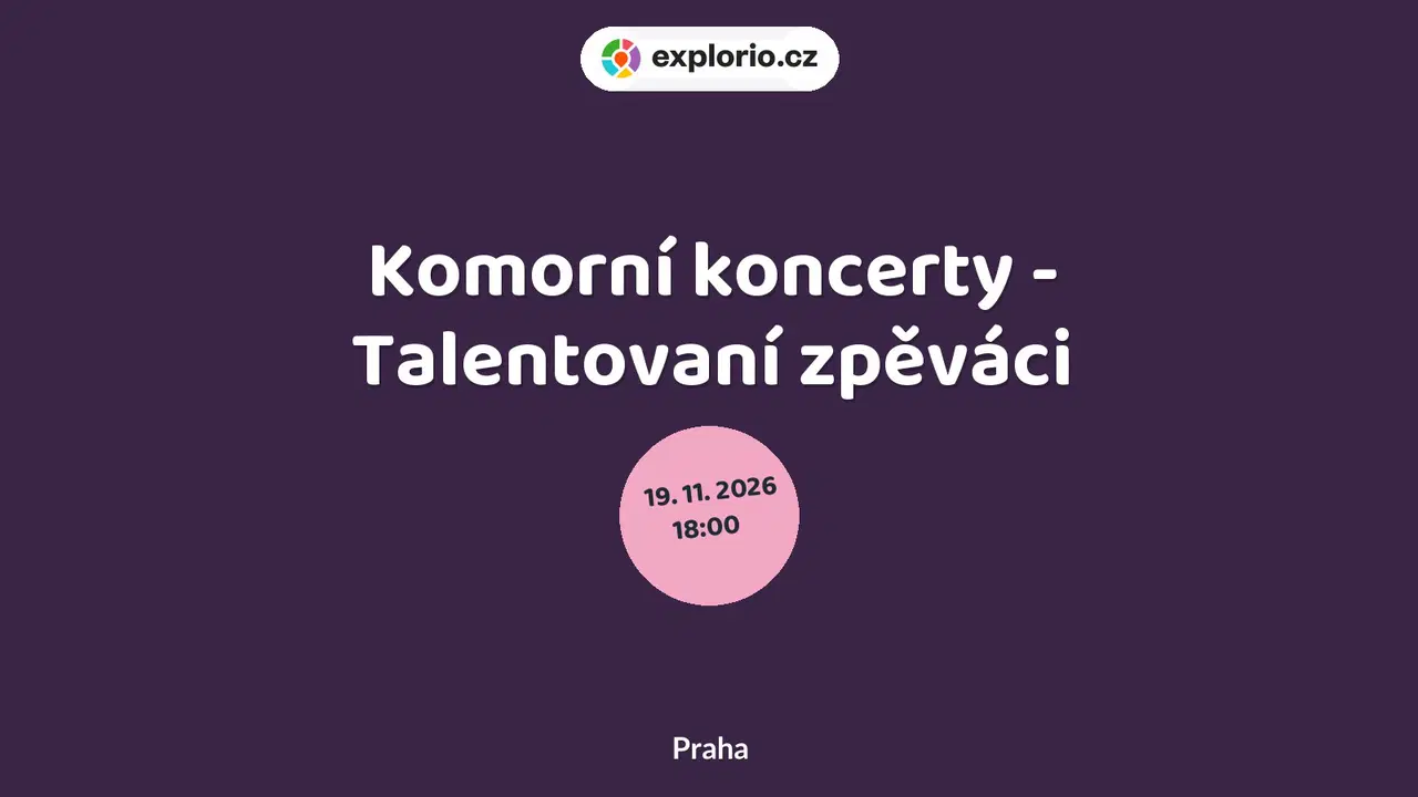 Komorní koncerty - Talentovaní zpěváci – divadlo, Hudba a Kino, Praha