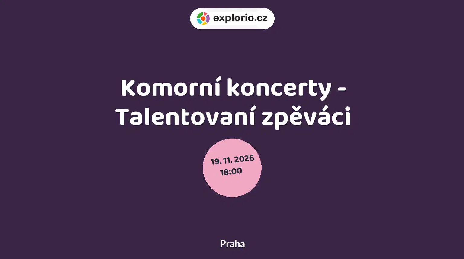 Komorní koncerty - Talentovaní zpěváci – divadlo, Hudba a Kino, Praha