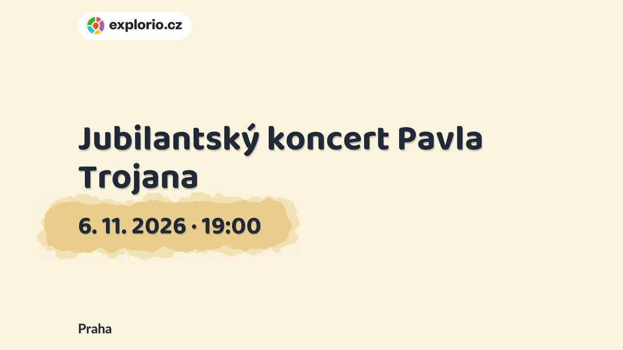 Jubilantský koncert Pavla Trojana – divadlo, Hudba a Kino, Praha