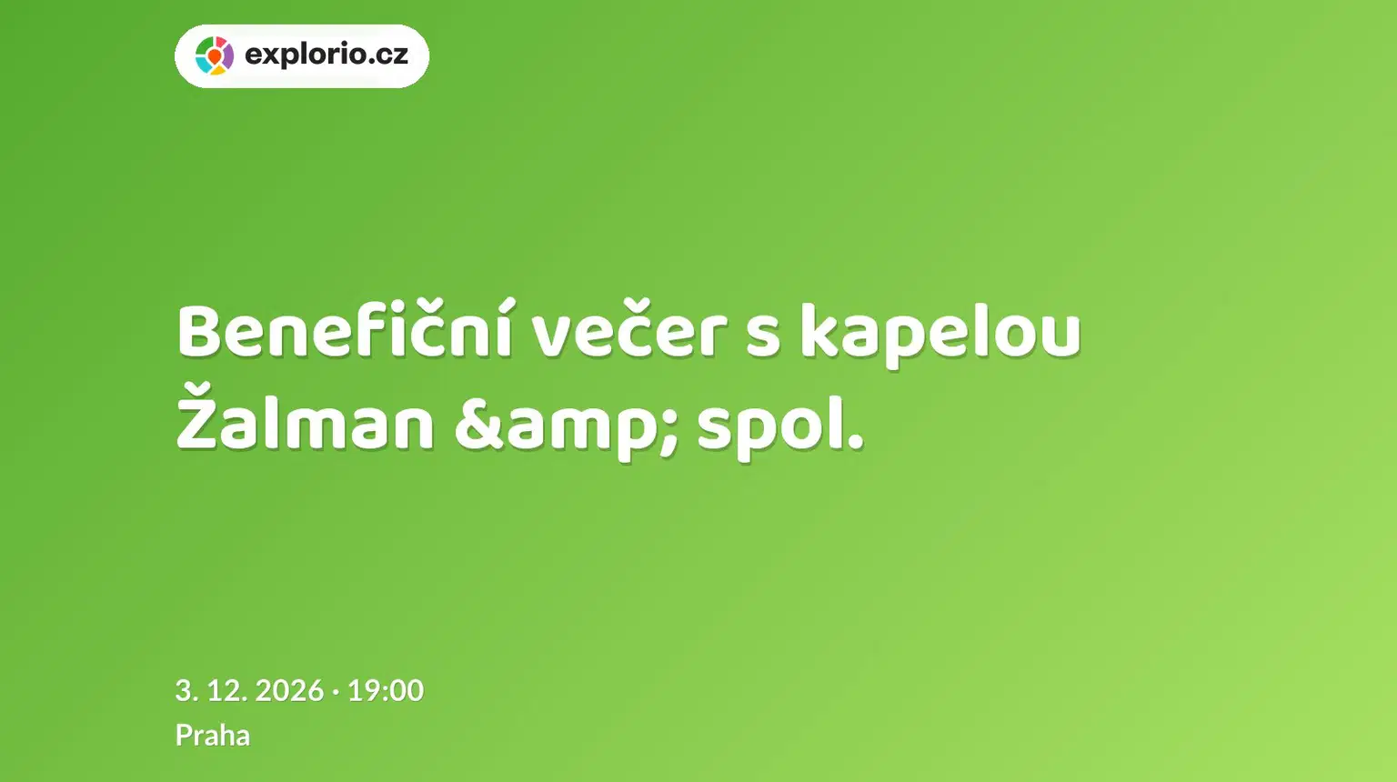 Benefiční večer s kapelou Žalman & spol. – divadlo, Hudba a Kino, Praha