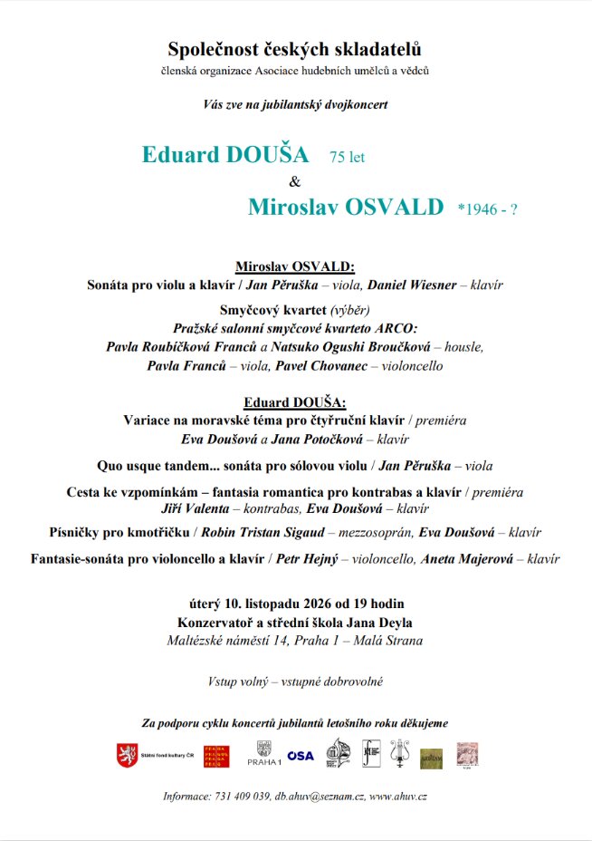 Jubilantský dvojkoncert Eduarda Douši a Miroslava Osvalda – divadlo, Hudba a Kino, Praha – fotka 2