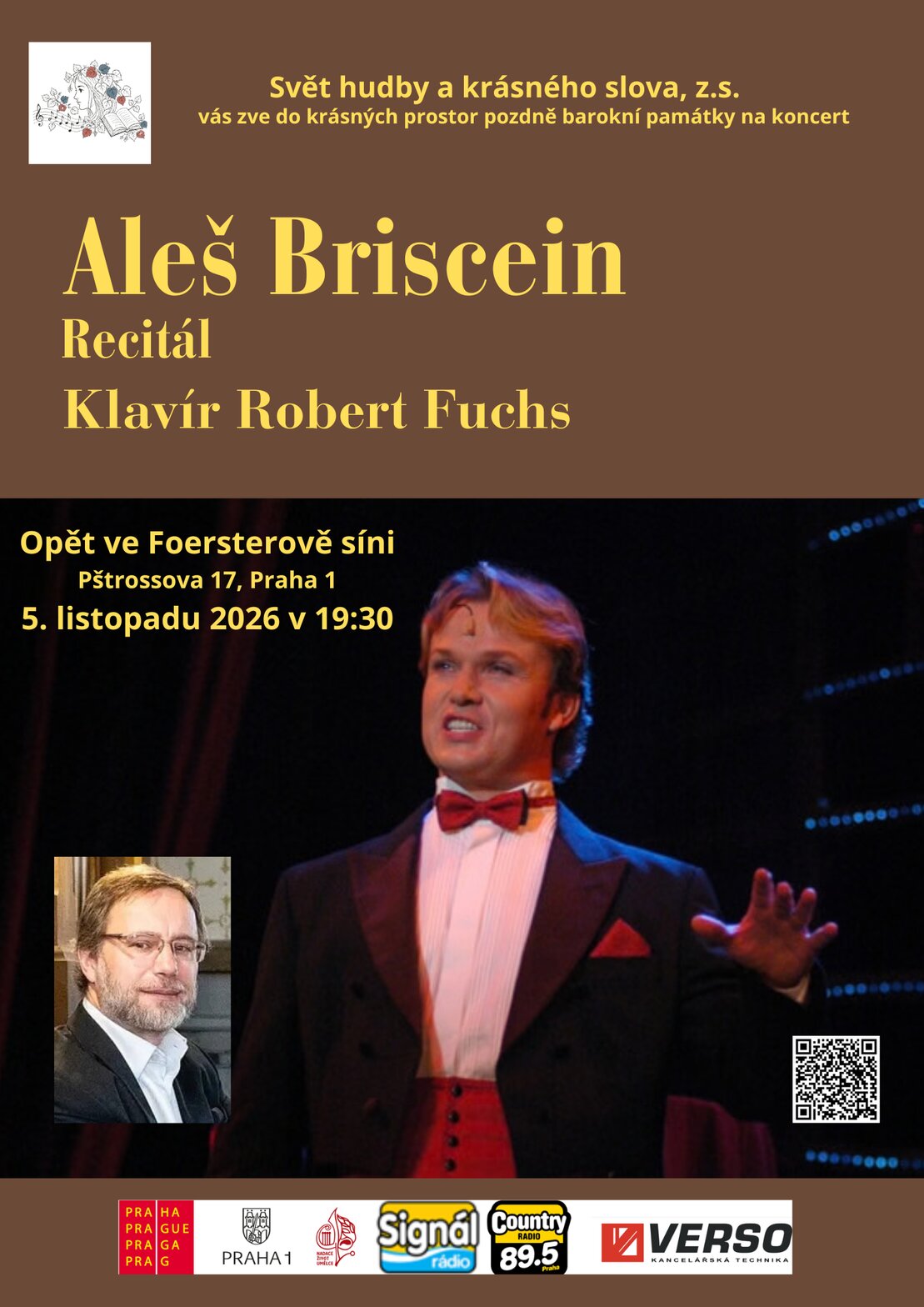 Aleš Briscein – recitál ve Foersterově síni – divadlo, Hudba a Kino, Praha – fotka 2