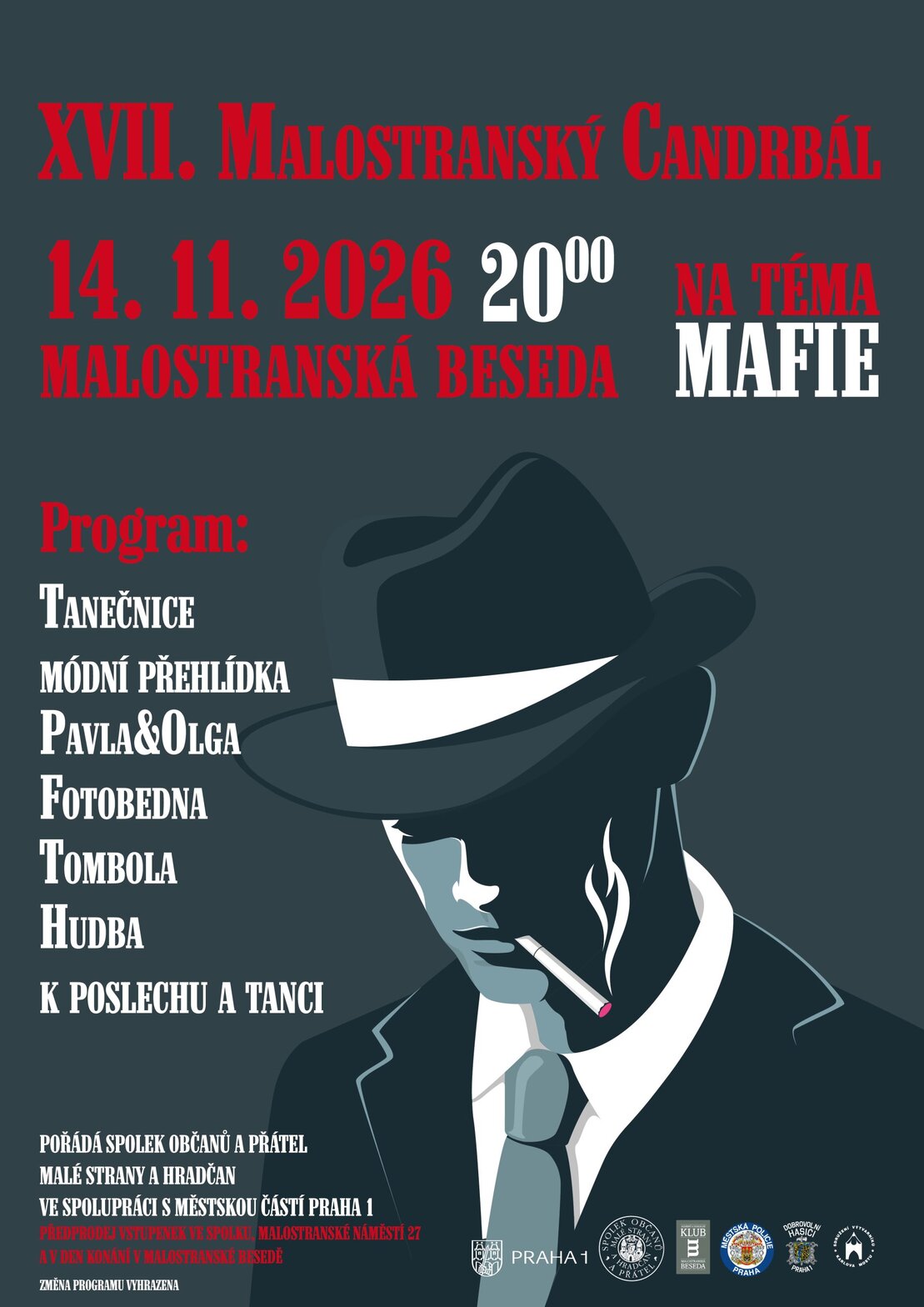 XVII. Malostranský Candrbál na téma Mafie – divadlo, Hudba a Kino, Praha – fotka 2