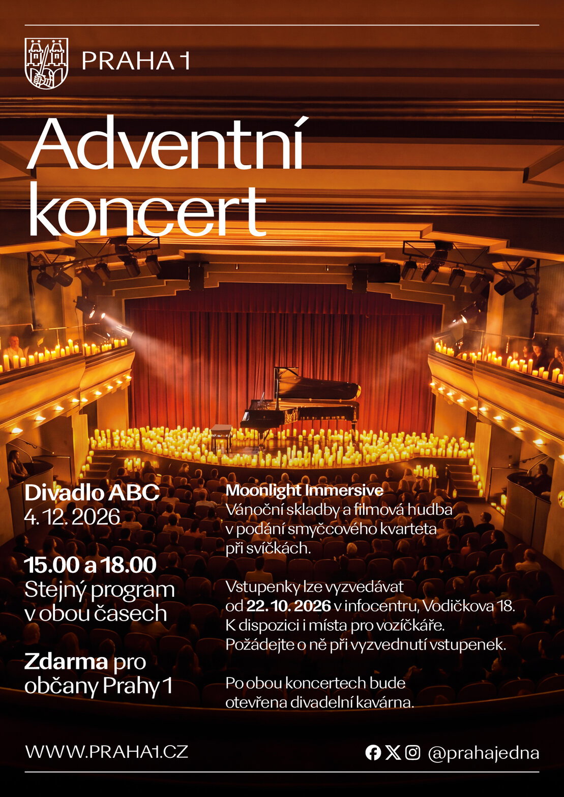Adventní koncert v divadle ABC – divadlo, Hudba a Kino, Praha – fotka 2