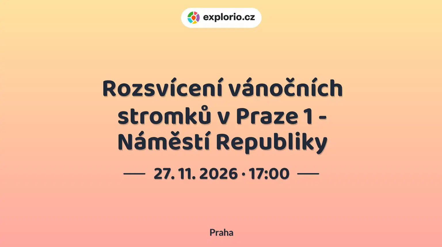Rozsvícení vánočních stromků v Praze 1 - Náměstí Republiky – festivaly a Slavnosti, Praha