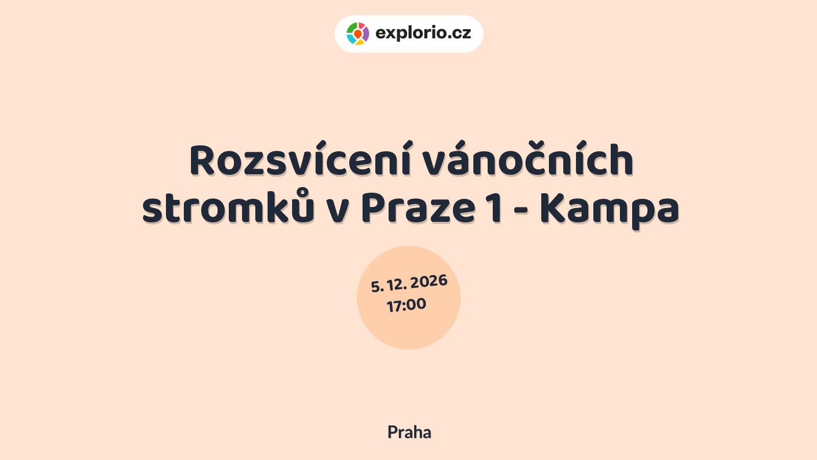 Rozsvícení vánočních stromků v Praze 1 - Kampa – festivaly a Slavnosti, Praha