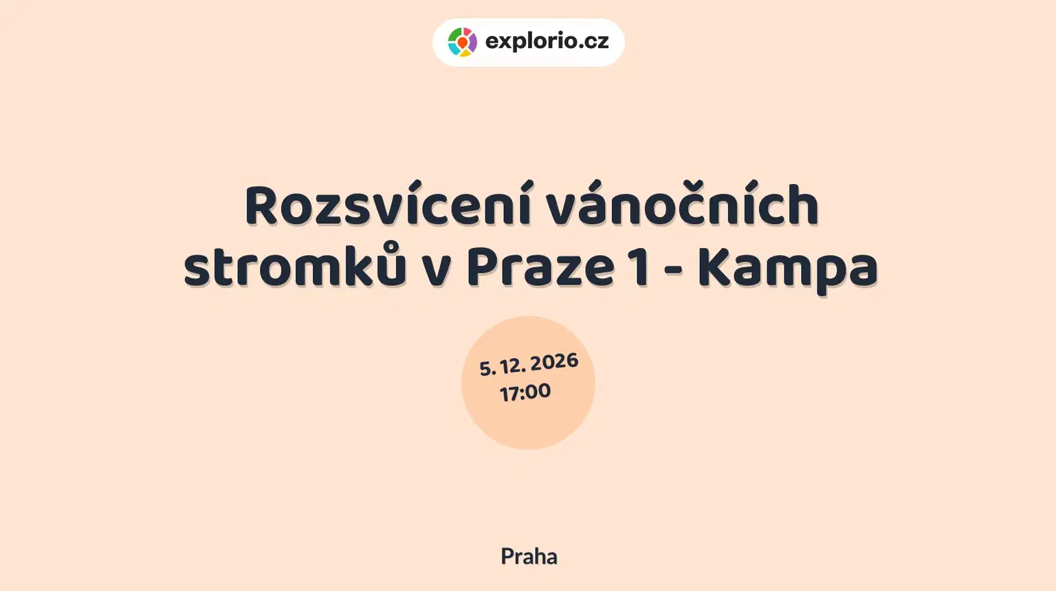 Rozsvícení vánočních stromků v Praze 1 - Kampa – festivaly a Slavnosti, Praha