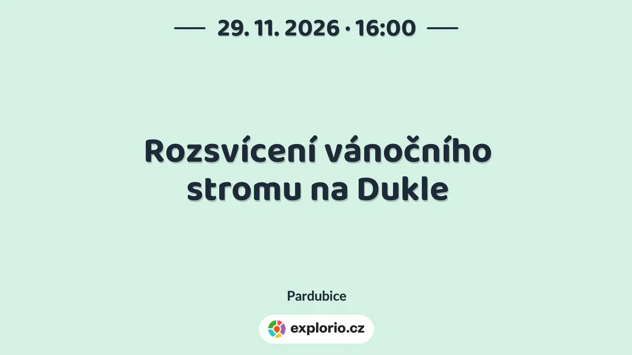 Rozsvícení vánočního stromu na Dukle – festivaly a Slavnosti, Pardubice