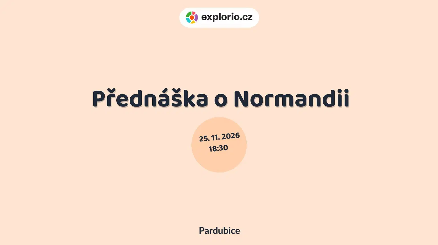 Přednáška o Normandii – prohlídky a Muzea, Pardubice