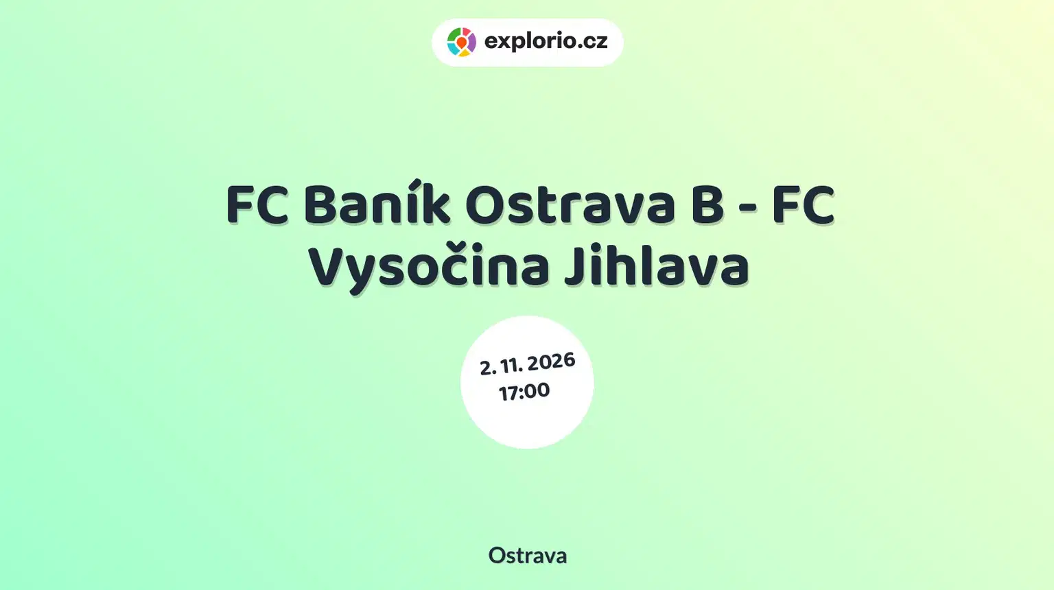 FC Baník Ostrava B - FC Vysočina Jihlava – sport a Pohyb, Ostrava