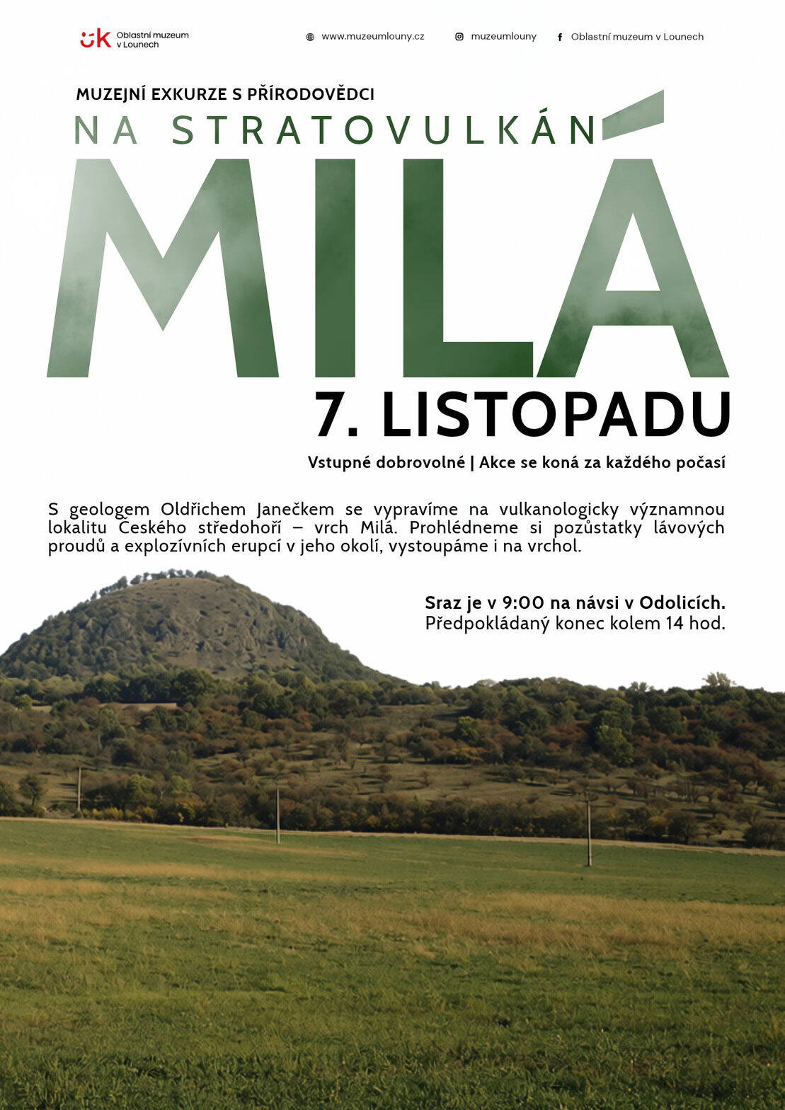 Na stratovulkán Milá – prohlídky a Muzea, Bělušice – fotka 2