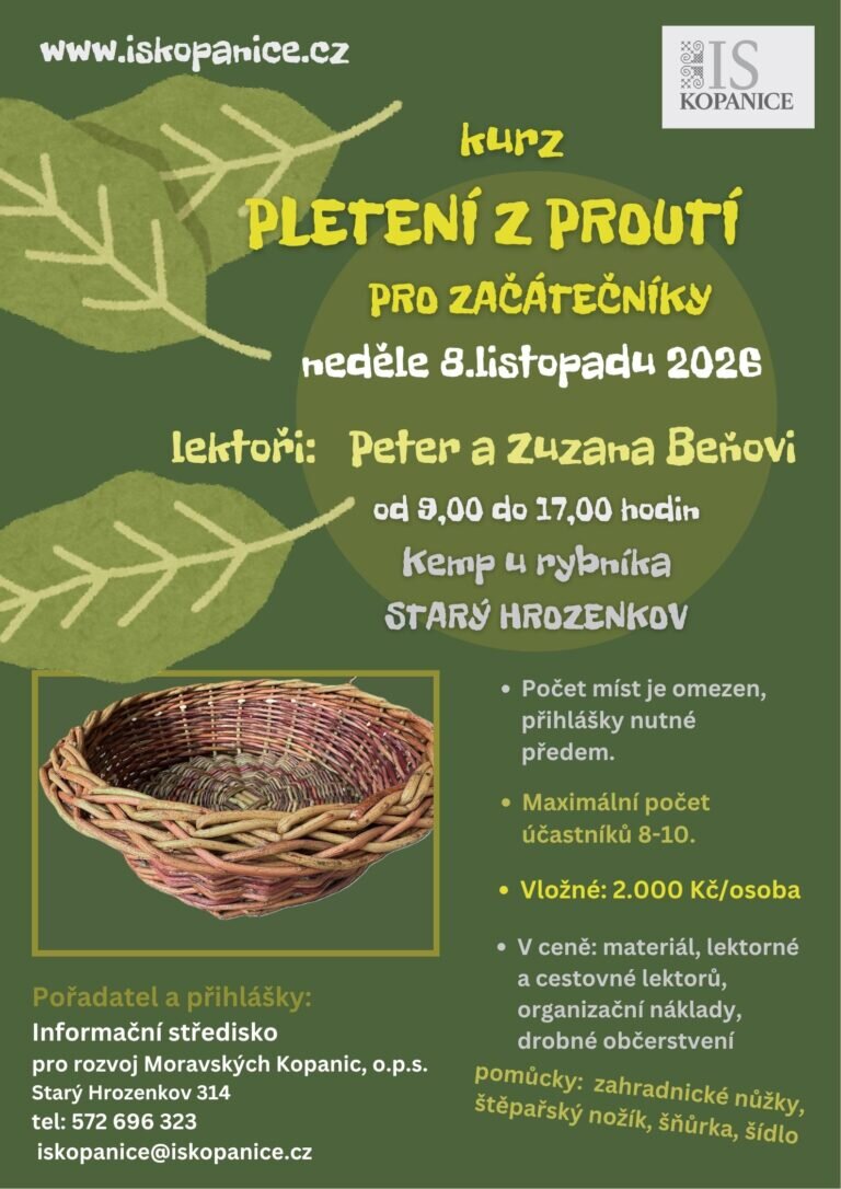 Košíkářský kurz pro začátečníky – tvořivé dílny a Workshopy, Starý Hrozenkov – fotka 2