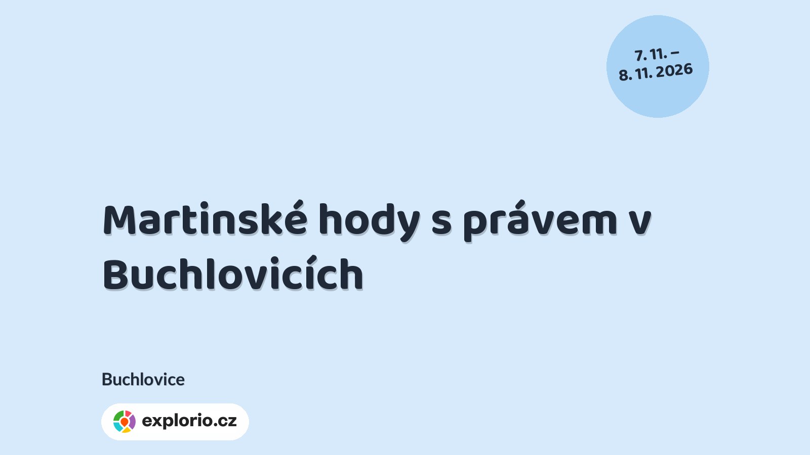 Martinské hody s právem v Buchlovicích – festivaly a Slavnosti, Buchlovice