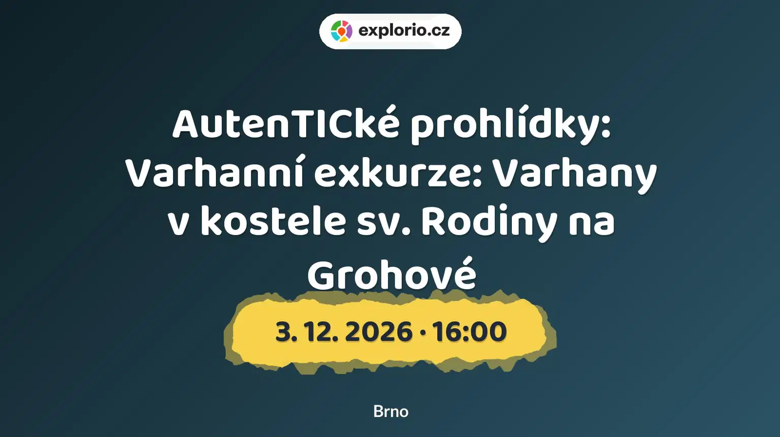 AutenTICké prohlídky: Varhanní exkurze: Varhany v kostele sv. Rodiny na Grohové – prohlídky a Muzea, Brno