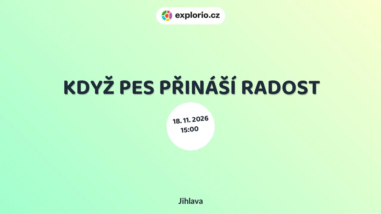 KDYŽ PES PŘINÁŠÍ RADOST – prohlídky a Muzea, Jihlava
