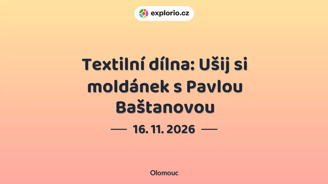 Textilní dílna: Ušij si moldánek s Pavlou Baštanovou – tvořivé dílny a Workshopy, Olomouc