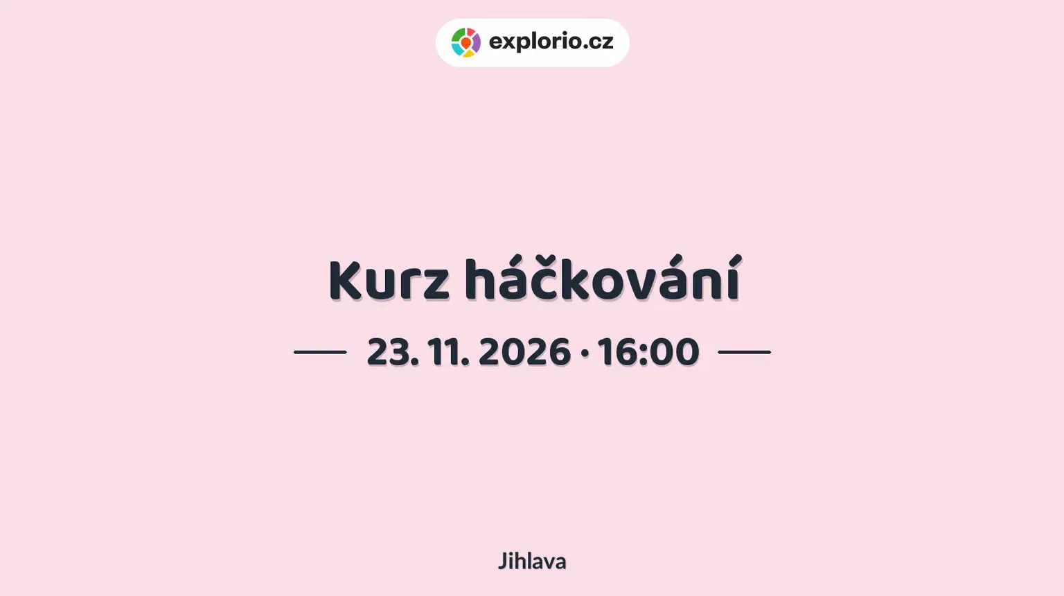 Kurz háčkování – tvořivé dílny a Workshopy, Jihlava